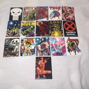 16x Marvel & DC Universe Fridge / Locker Magnets 2.5" X 3.5"  Thor She Hulk Loki